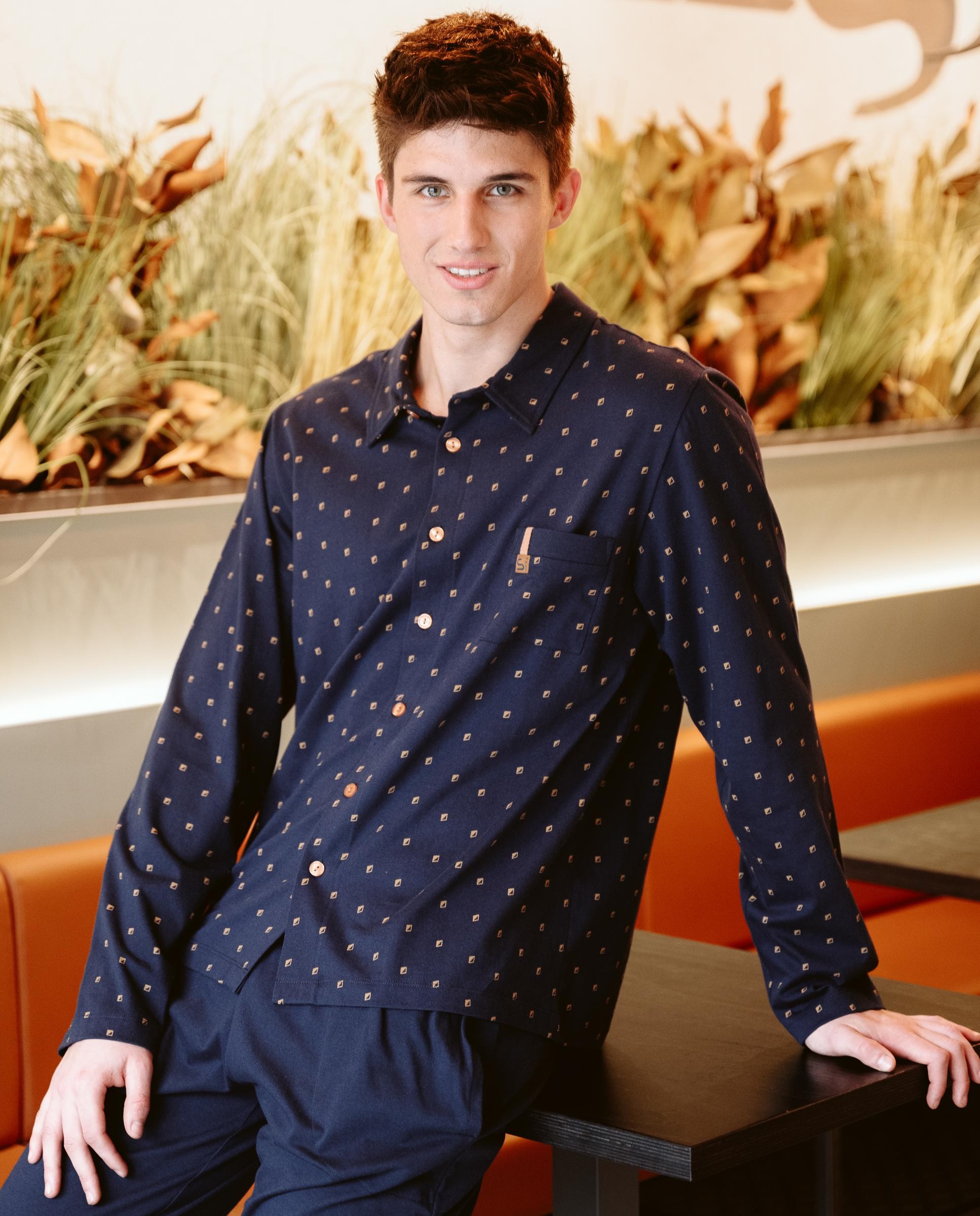 Pijama Largo de Hombre Abierto Egatex