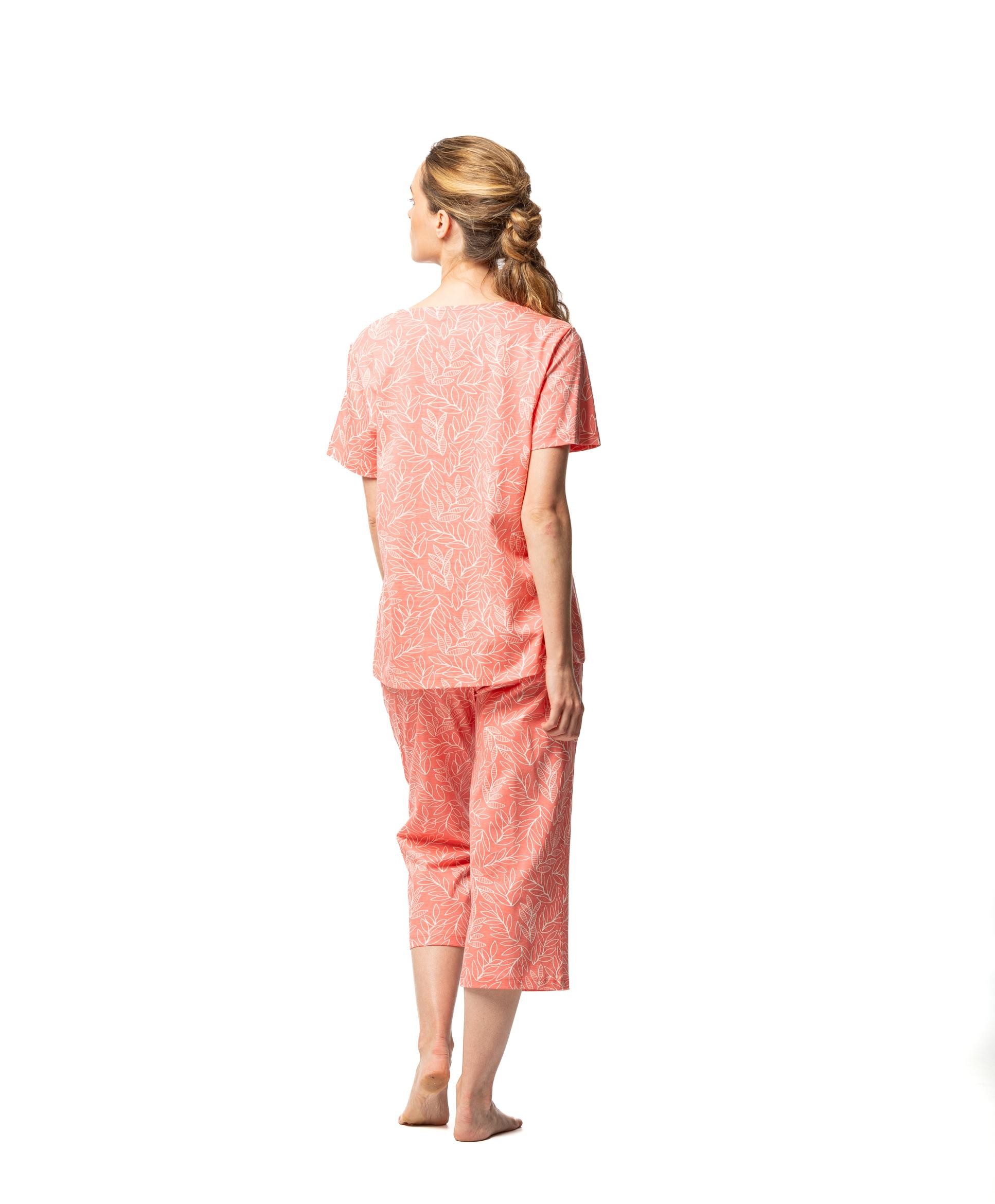 Pijama de mujer manga corta y pantalón pirata