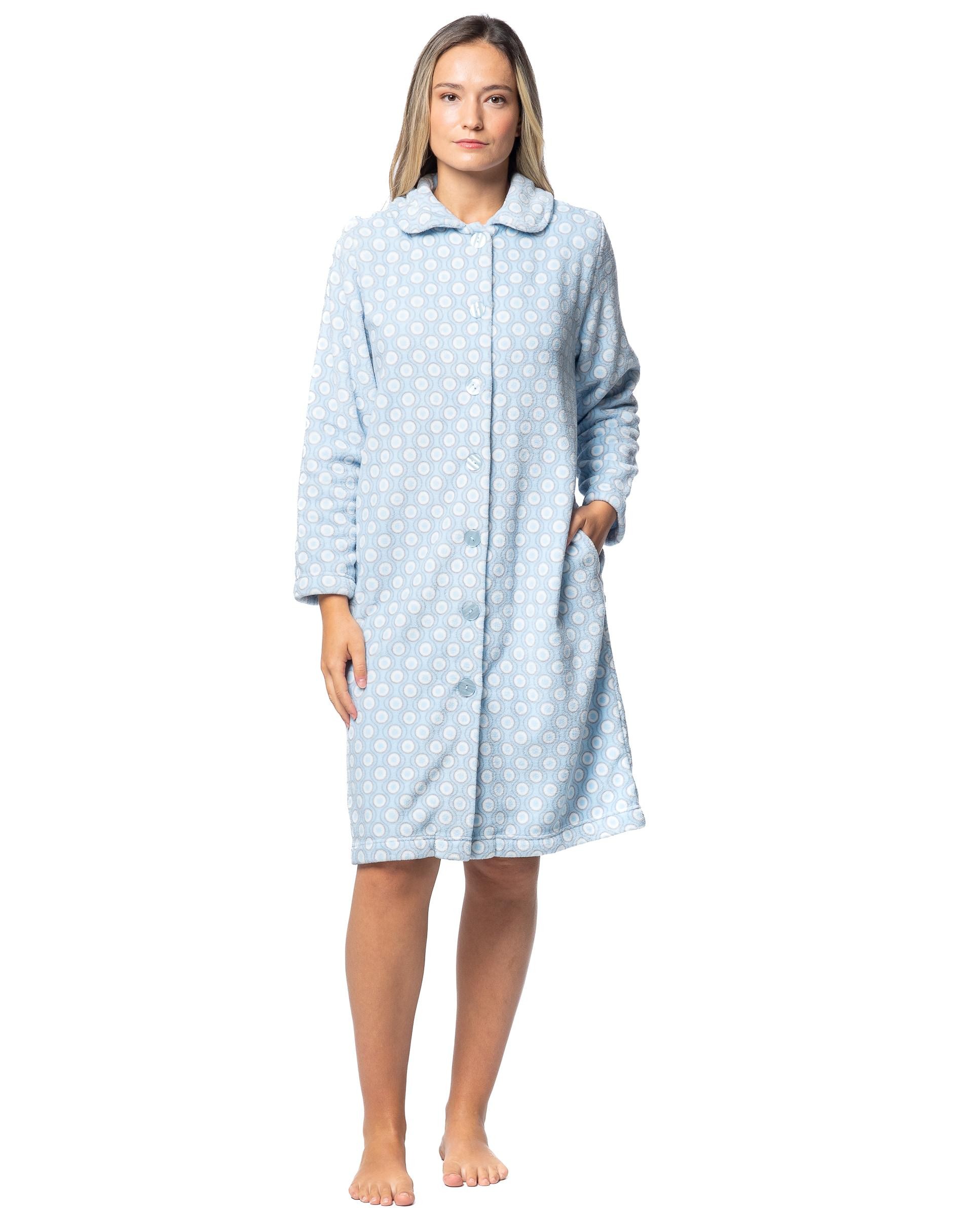 Printed dressing gown with buttons - Soft